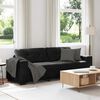 vidaXL 3-Seater Sofa Black 220x78x80 cm Velvet