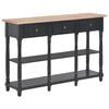 vidaXL Console Table Black 110x30x76cm Engineered Wood