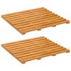 vidaXL Bath Mat Brown 50 x 48 x 2.5 cm Solid Acacia Wood