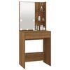 vidaXL Dressing Table with LED Brown Oak 60x40x140 cm