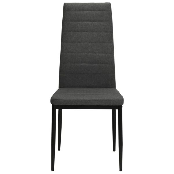vidaXL Dining Chairs 6 pcs Dark Grey Fabric