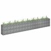 vidaXL Gabion Raised Bed Galvanised Steel 360x30x60 cm