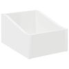 vidaXL LP Record Box White 23 x 33 x 16 cm Engineered Wood