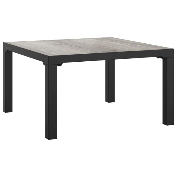 vidaXL Garden Coffee Table Grey 55x55x31 cm DPC and Steel
