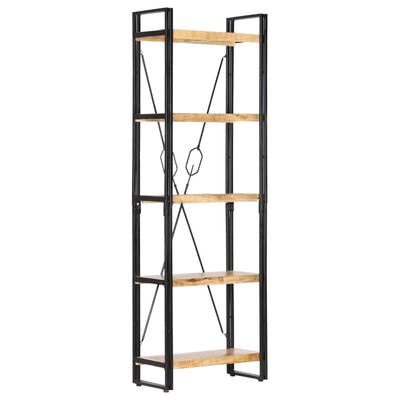 vidaXL 5-Tier Bookcase 60x30x180 cm Solid Mango Wood