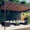 vidaXL 11 Piece Garden Lounge Set with Cushions Poly Rattan Black