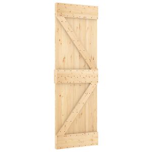 vidaXL Sliding Door NARVIK 85 x 210 cm (213.5 cm) Natural and Black