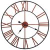 vidaXL Wall Clock | Red and black | Metal | 58 cm diameter | Decorative Inlays