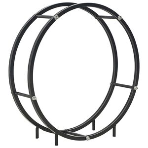 vidaXL Firewood Rack Black 70x20x70 cm Steel