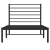 vidaXL Metal Bed Frame without Mattress with Headboard Black 107x203cm