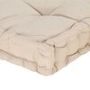vidaXL Pallet Floor Cushion Cotton 120x40x7 cm Beige
