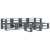vidaXL 6 Piece Garden Pallet Lounge Set Wood Grey