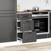 vidaXL Kitchen Base Cabinet "Porto" Black Engineered Wood