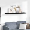 vidaXL Floating Wall Shelf Black 120x23.5x3.8 cm MDF