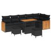 vidaXL Garden Sofa Set 9 pcs Black Poly Rattan and Powder-Coated Steel