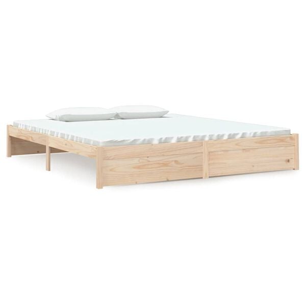 vidaXL Bed Frame without Mattress Solid Wood 180x200 cm Super King Super King Size