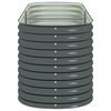vidaXL Garden Raised Bed 240x80x81 cm Galvanised Steel Grey