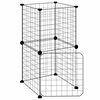 vidaXL 8-Panel Pet Cage with Door Black 35x35 cm Steel