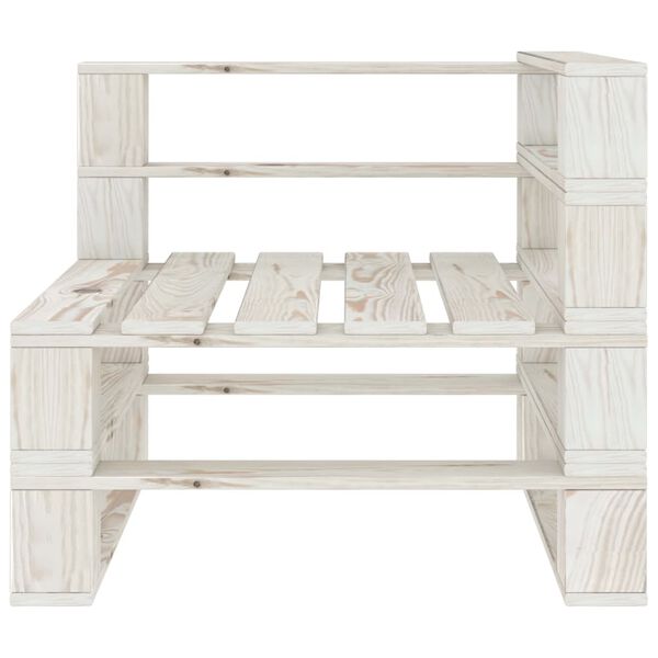 vidaXL 6 Piece Garden Pallet Lounge Set Wood White