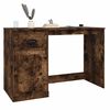 vidaXL Desk with Drawer Smoked Oak 115x50x75 cm Engineered Wood