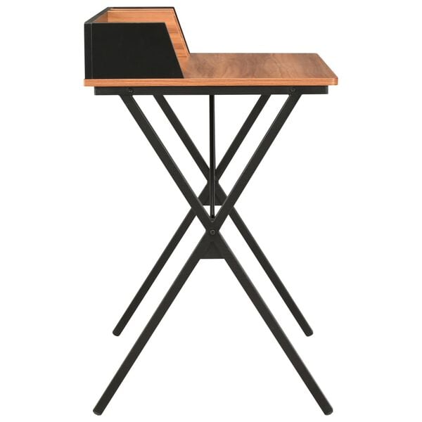 vidaXL Desk Black and Brown 80x50x84 cm