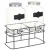 vidaXL Beverage Dispensers 2 pcs with Stand 2 x 4 L Glass