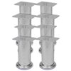 vidaXL Sofa Leg | Set of 8 | Chrome | Iron | Standard | Durable | Sofa Legs
