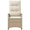 vidaXL Reclining Garden Chair Beige and Cream 64 x 57.5 x 112 cm