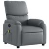 vidaXL Massage Recliner Chair Grey Faux Leather