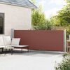 vidaXL Patio Retractable Side Awning 140x600 cm Brown