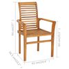 vidaXL 5 Piece Garden Dining Set Solid Teak Wood