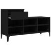 vidaXL Shoe Cabinet Black 102x36x60 cm Engineered Wood