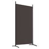 vidaXL 2-Panel Room Divider Brown 175x180 cm Fabric