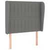 vidaXL Headboard with Ears Dark Grey 83 cm Fabric