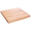 vidaXL Bathroom Countertop Light Brown 40x40x(2-4) cm Solid Wood
