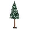 vidaXL Slim Christmas Tree Green 210 cm PVC and Solid Pine wood