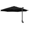 vidaXL Garden Parasol Black and Black 248 x 248 x 148 cm