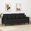 vidaXL 3-Seater Sofa Black 180 cm Fabric