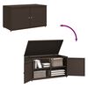 vidaXL Garden Storage Cabinet Brown 110x55x60.5 cm Poly Rattan
