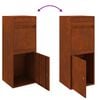 vidaXL Parcel Drop Box Rusty 41 x 38 x 103 cm Weathering Steel