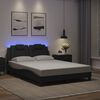 vidaXL Bed Frame "Viana" with LED without Mattress Black 137x190 cm