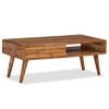 vidaXL Coffee Table Solid Wood with Carved Drawer 100x50x40 cm