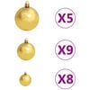 vidaXL Artificial Pre-lit Christmas Tree with Ball Set Silver 150 cm PET