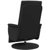 vidaXL Massage Recliner Chair with Footrest Black Faux Leather