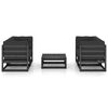 vidaXL 5 Piece Garden Lounge Set with Cushions Solid Pinewood