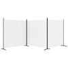 vidaXL 3-Panel Room Divider White 525x180 cm Fabric