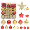 vidaXL Christmas Bauble Set | Gold and Red | Plastic | Assorted Sizes