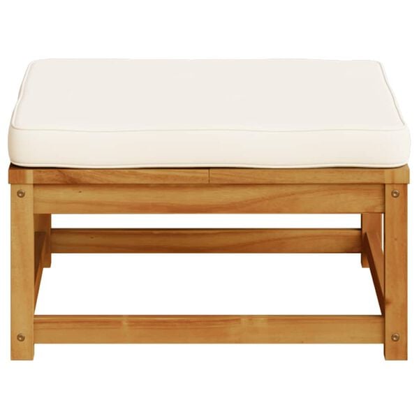 vidaXL Garden Footstool with Cushions Solid Wood Acacia