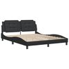 vidaXL Bed Frame without Mattress "Zadar" Black 152x203 cm Queen Fabric
