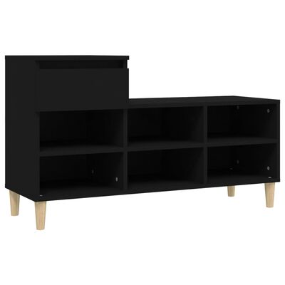 vidaXL Shoe Cabinet Black 102x36x60 cm Engineered Wood